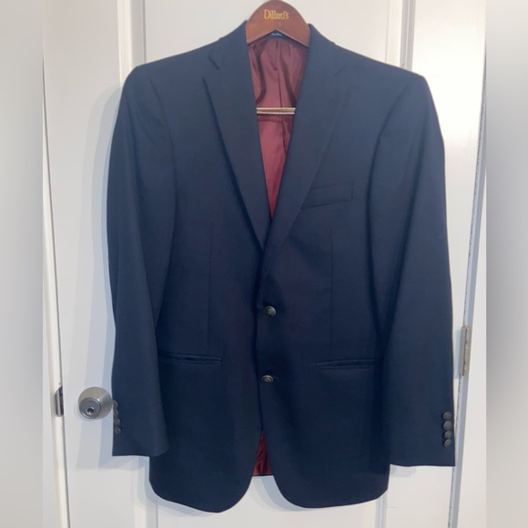 Men’s Navy Hart Schaffner Marx Sports Coat Size 38R - Picture 1 of 11